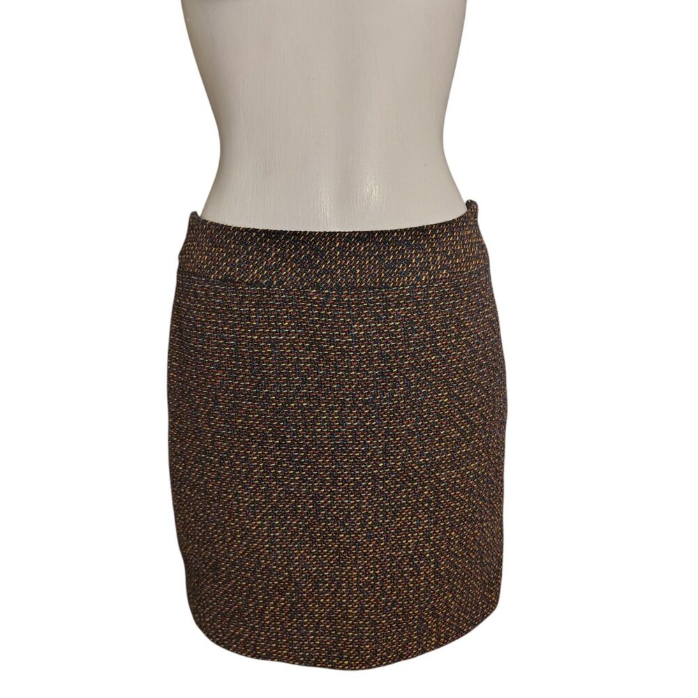 LOFT Multicolor Tweed Short Pencil Skirt Lined Petites Size 2P 00041